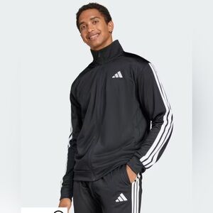 Men’s Adidas 3 Stripe Jacket. Size Medium. Black and White.